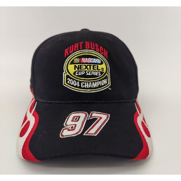 New Kurt Bush 97 Nascar Nextel Cup Series 2004 Champion Chase Sharpie Hat - Picture 6 of 9